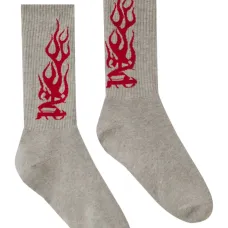 Жаккардовые носки с узором "пламя" Жаккардовые носки с узором "пламя"