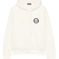 Худи на молнии с вышитым логотипом