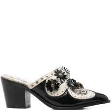 Мюли с цветочным декором