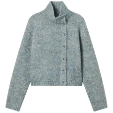 Кардиган с высоким воротником