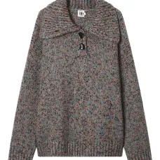 Свитер с высоким воротником на пуговицах Свитер с высоким воротником на пуговицах