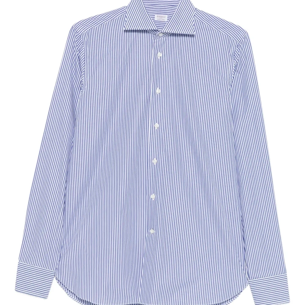 Полосатая рубашка на пуговицах