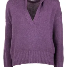 Топ с V-образным вырезом и воротником поло