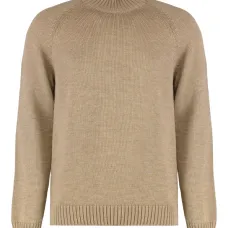 Свитер с длинными рукавами и воротником-гольф