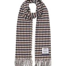 Клетчатый шарф с бахромой