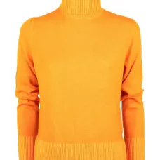 Свитер с воротником-гольф и ребристыми манжетами