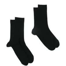 Рифленые носки с круглым вырезом (набор из двух пар) Рифленые носки с круглым вырезом (набор из двух пар)