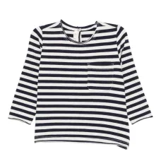 Полосатый топ с нагрудным карманом