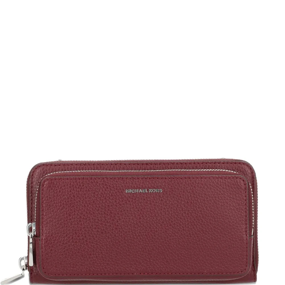 Кошелек на молнии из кожи