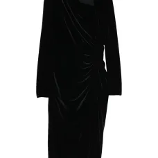 Платье с длинными рукавами и сборками