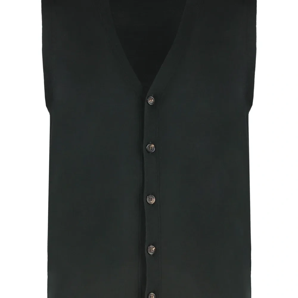 Кардиган с V-образным вырезом на пуговицах