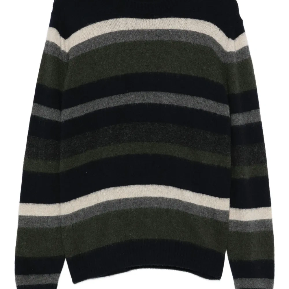 Полосатый свитер с круглым вырезом