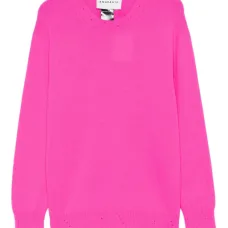 Свитер с эффектом потертости