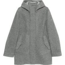 Шерстяное пальто с капюшоном