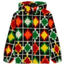 Куртка с капюшоном и геометричным узором