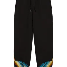 Брюки с кулиской и графичным принтом