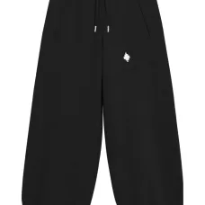 Брюки с кулиской и графичным принтом