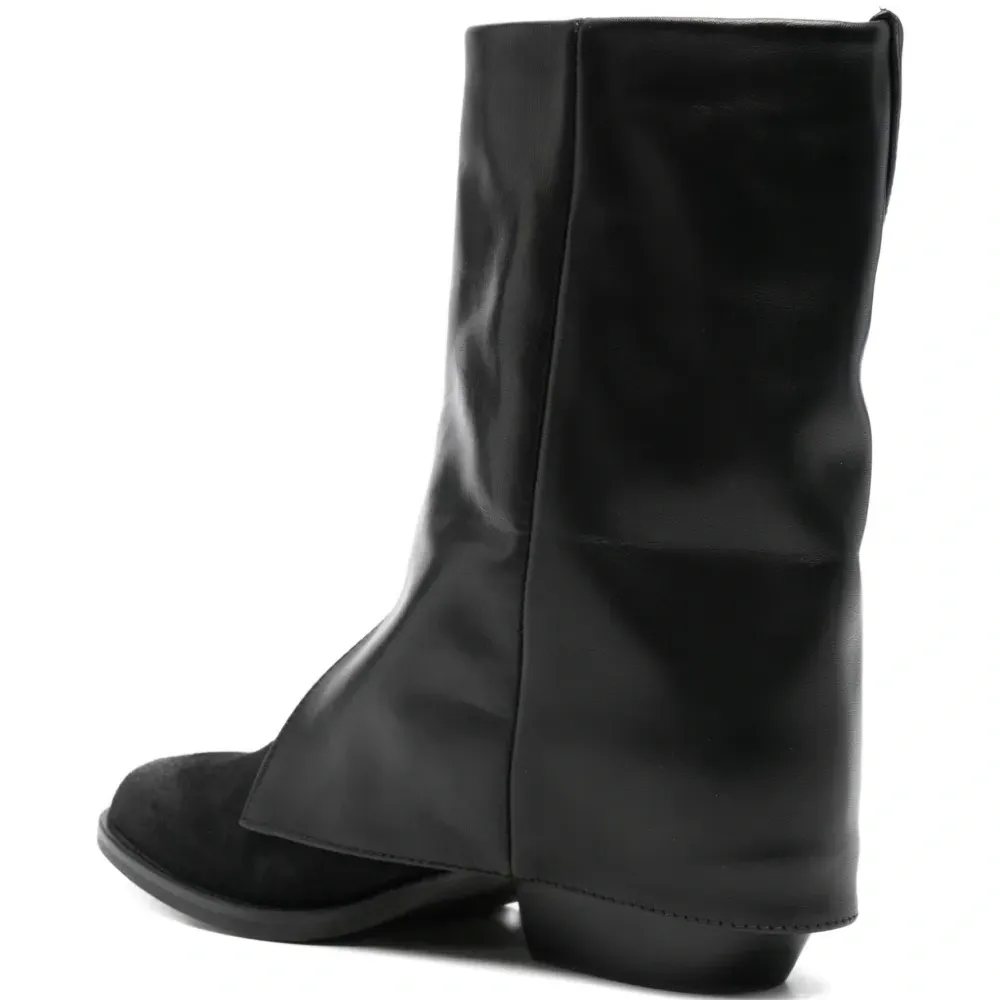 Ботильоны с замшевыми вставками