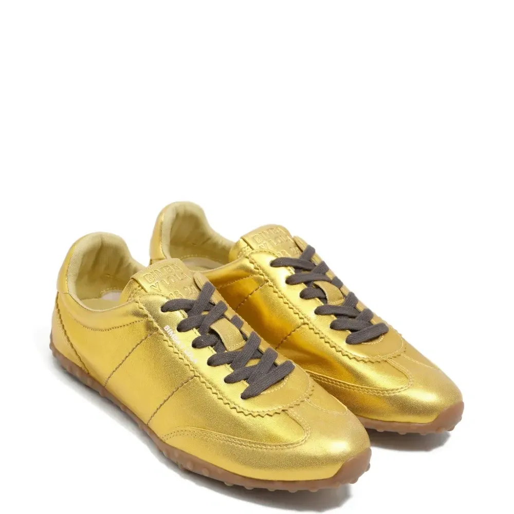 Кроссовки с эффектом металлик