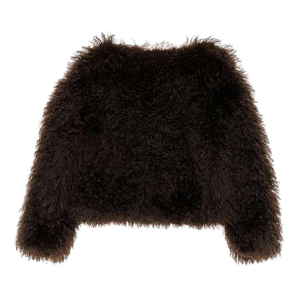 Свитер с меховым эффектом