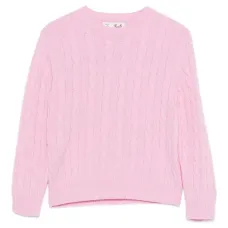 Свитер фактурной вязки с круглым вырезом