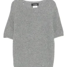 Топ с короткими рукавами и пайетками