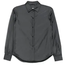 Дутая рубашка на кнопках