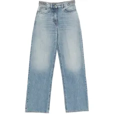 Джинсы с эффектом потертостей