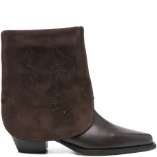Ботинки с заостренным носком и вышивкой