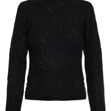 Трикотажный топ с высоким воротником Трикотажный топ с высоким воротником