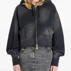 Укороченное худи на молнии