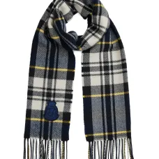 Клетчатый шарф с бахромой