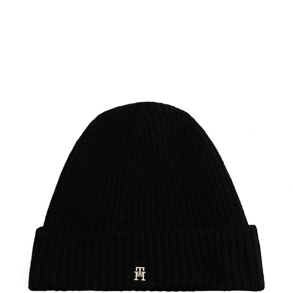 Кашемировая шапка бини с логотипом