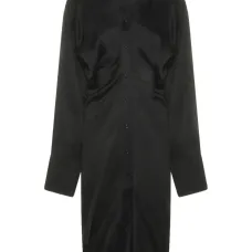 Платье миди с воротником на пуговицах