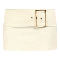 Мини юбка с пряжкой