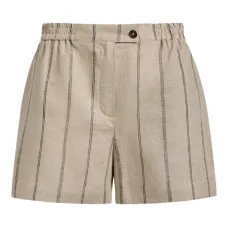 Полосатые шорты с эластичным поясом Полосатые шорты с эластичным поясом