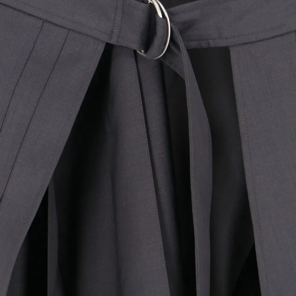 Плиссированная юбка миди с бахромой