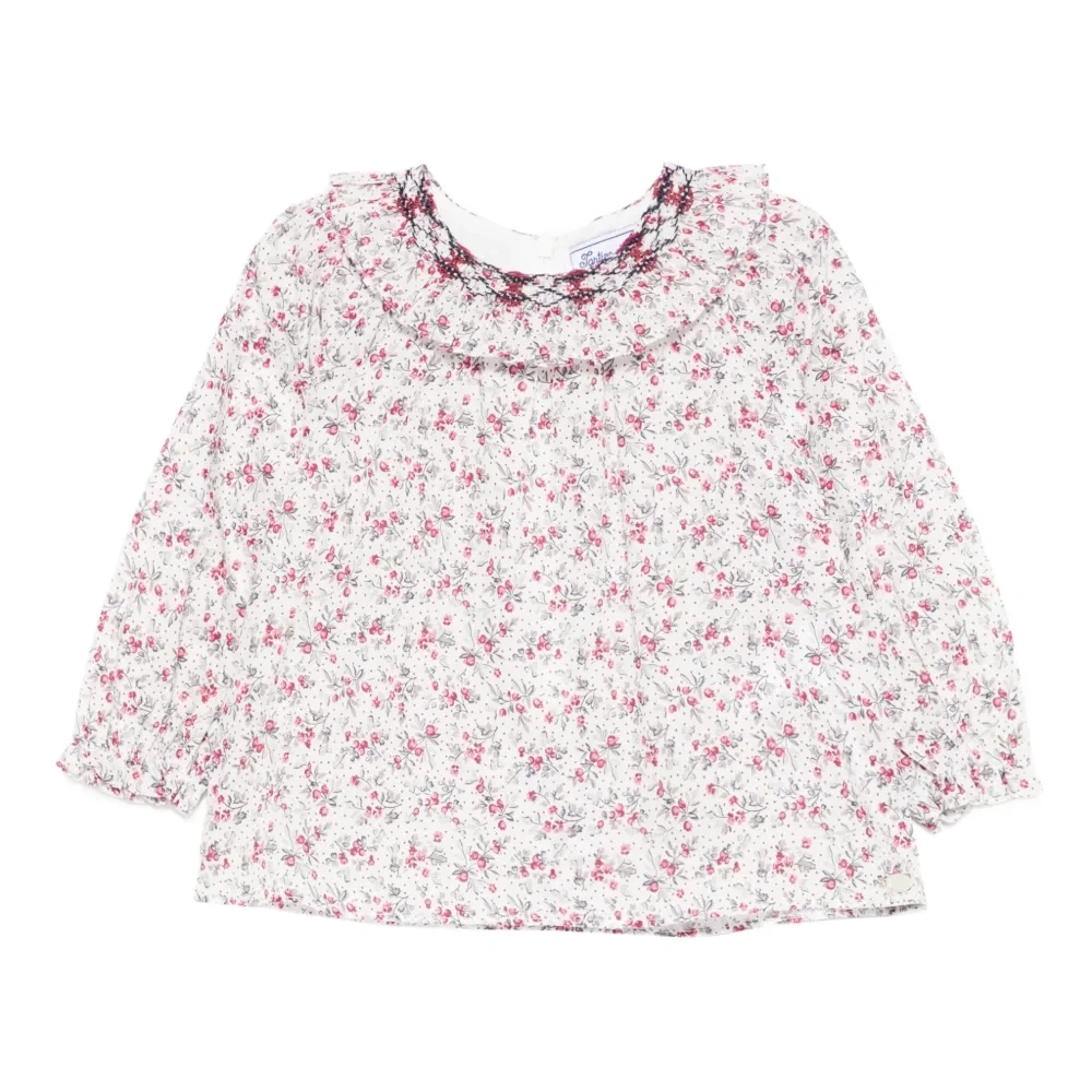 Топ с цветочной вышивкой