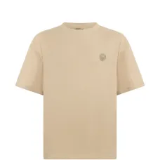 Футболка с круглым вырезом и силиконовой нашивкой