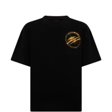 Футболка с круглым вырезом и прорезиненным принтом