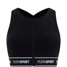 Флисовый бра-топ на молнии с эластичной вставкой