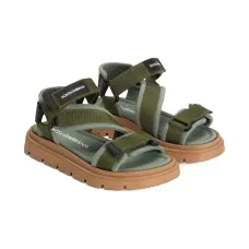 Сандалии на липучках с нашивкой-логотипом