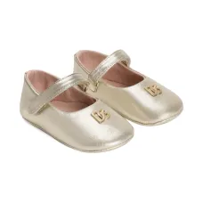 Балетки с нашивкой-логотипом