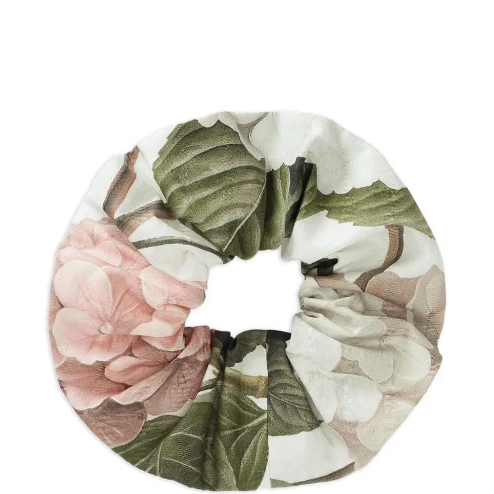 Поплиновая резинка для волос с принтом Hydrangea