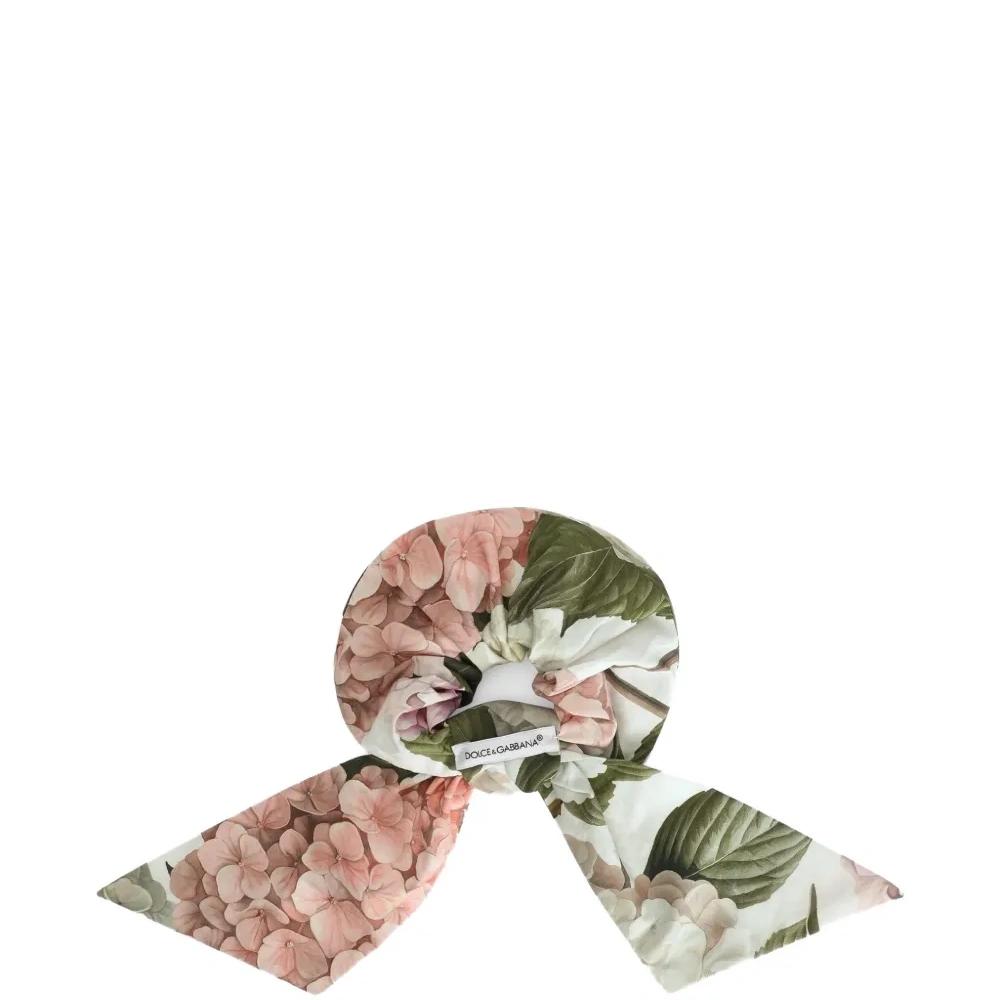 Поплиновая резинка для волос с принтом Hydrangea