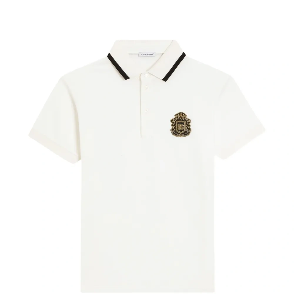 Поло из пике с гербовой нашивкой DG
