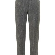 Брюки в тонкую полоску