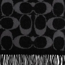 Жаккардовый шарф с бахромой