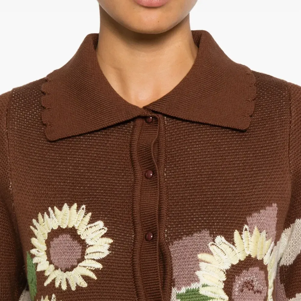 Кардиган The Sunflower Stripper с цветочной вышивкой