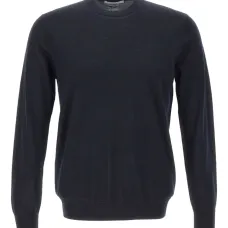 Свитер в рубчик с круглым вырезом